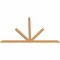 Ekena Millwork Saratoga Timber Gable Bracket, Western Red Cedar, 84"W x 53"H x 1 1/2"D x 3 1/2"F, 15/12 Pitch GBW084X53X0204SAR00SWR - alternate 4
